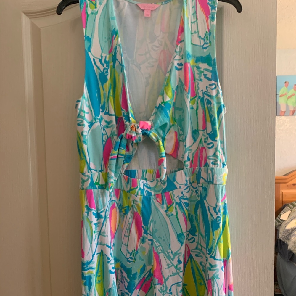 Lilly Pulitzer Beach and Bae tie in front romper